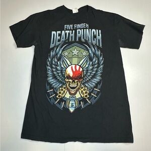 Five Finger‎ Death Punch Wingshield 2018 Tour Cities T-shirt Men’s Medium Black